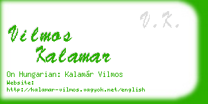 vilmos kalamar business card
